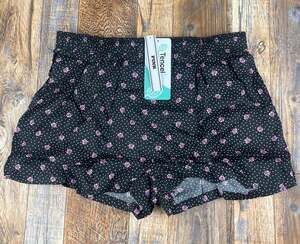 VS Pink Women's XS Black Pink Lyocell Polyester Silky Sleep Boxy Pajama Shorts